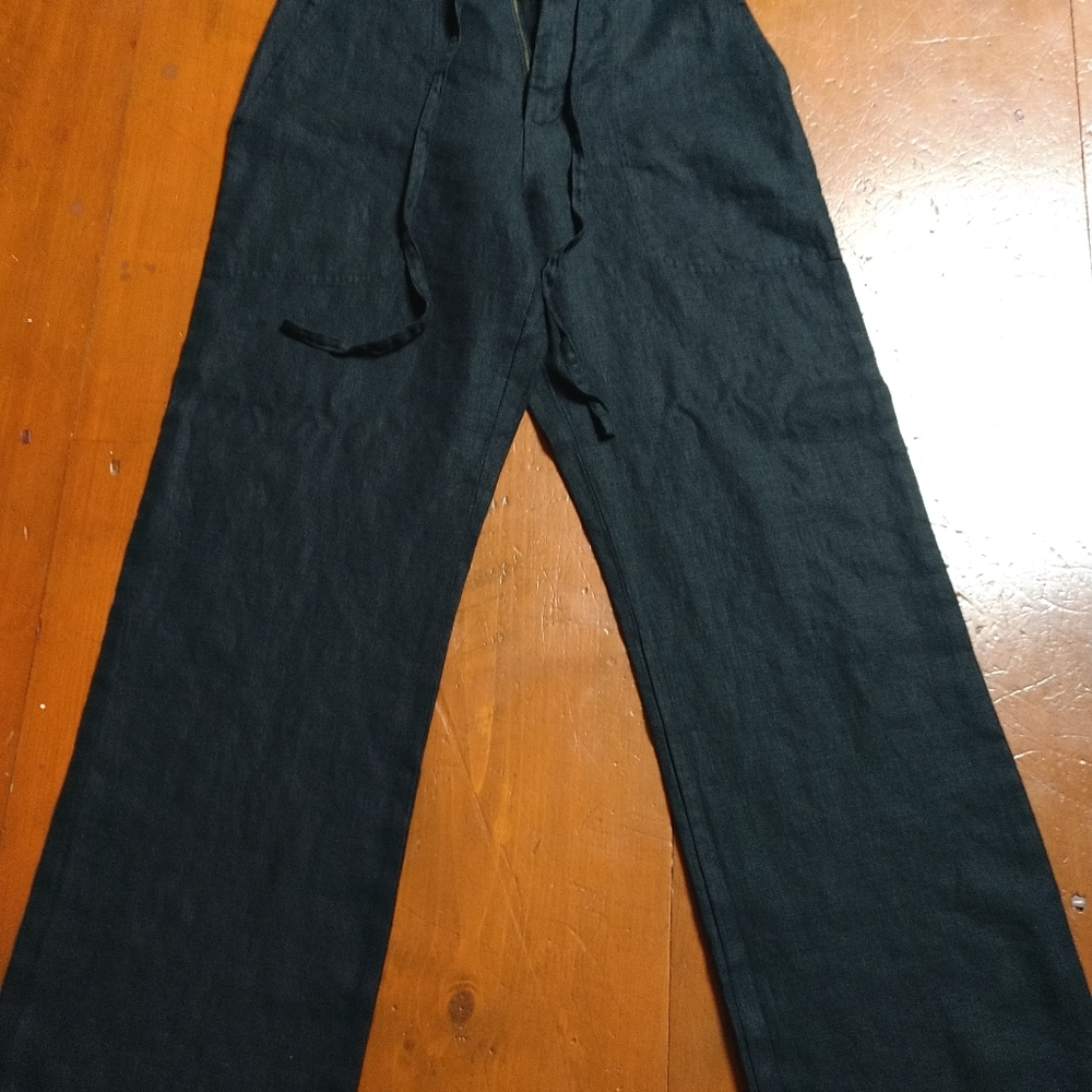 Banana republic black linen pants